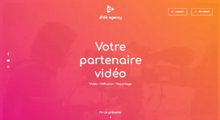 Capture d'écran de la page d'accueil du site dclik-agency.com
