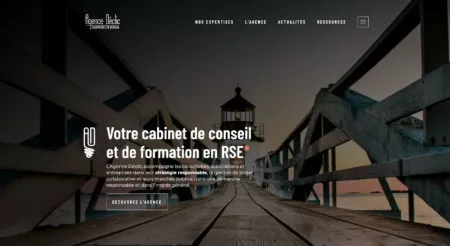 Capture d'écran de la page d'accueil du site agence-declic.fr
