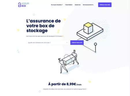 Capture d'écran de la page d'accueil du site assurmonbox.fr