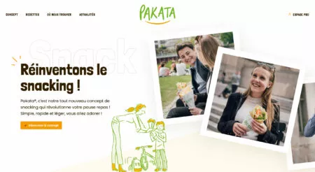 Capture d'écran de la page d'accueil du site snacking-pakata.com